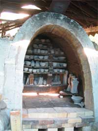 The Anagama Kiln - Filled with ceramic art and ready to be fired!
